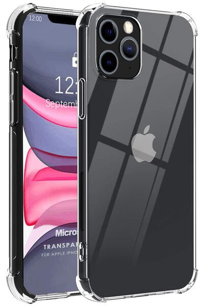 iPhone 12 Pro Max Uyumlu Mika Şeffaf Kılıf Arka Kapak